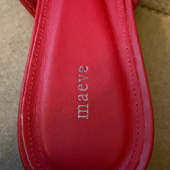 Maeve Red Mules with Silver Heart Accent - Picture 5 of 7